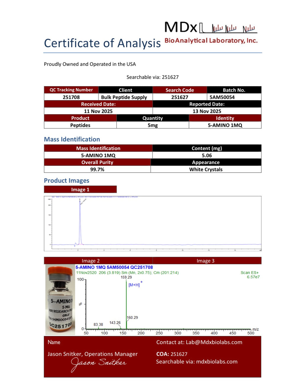 5 Amino 1 MQ 10mg Vial